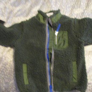 new without tags hanna andersson kids fleece zip jacket/sweatshirt sz 100